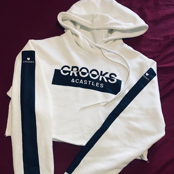 Crooks & Castles Sweaters - NWOT Crooks & Castles Black & White Cropped Hoodie
